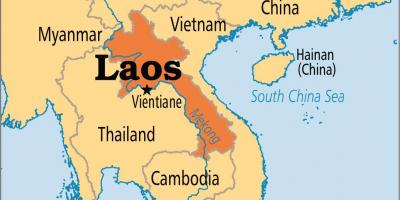 Laosas šalies pasaulio žemėlapyje
