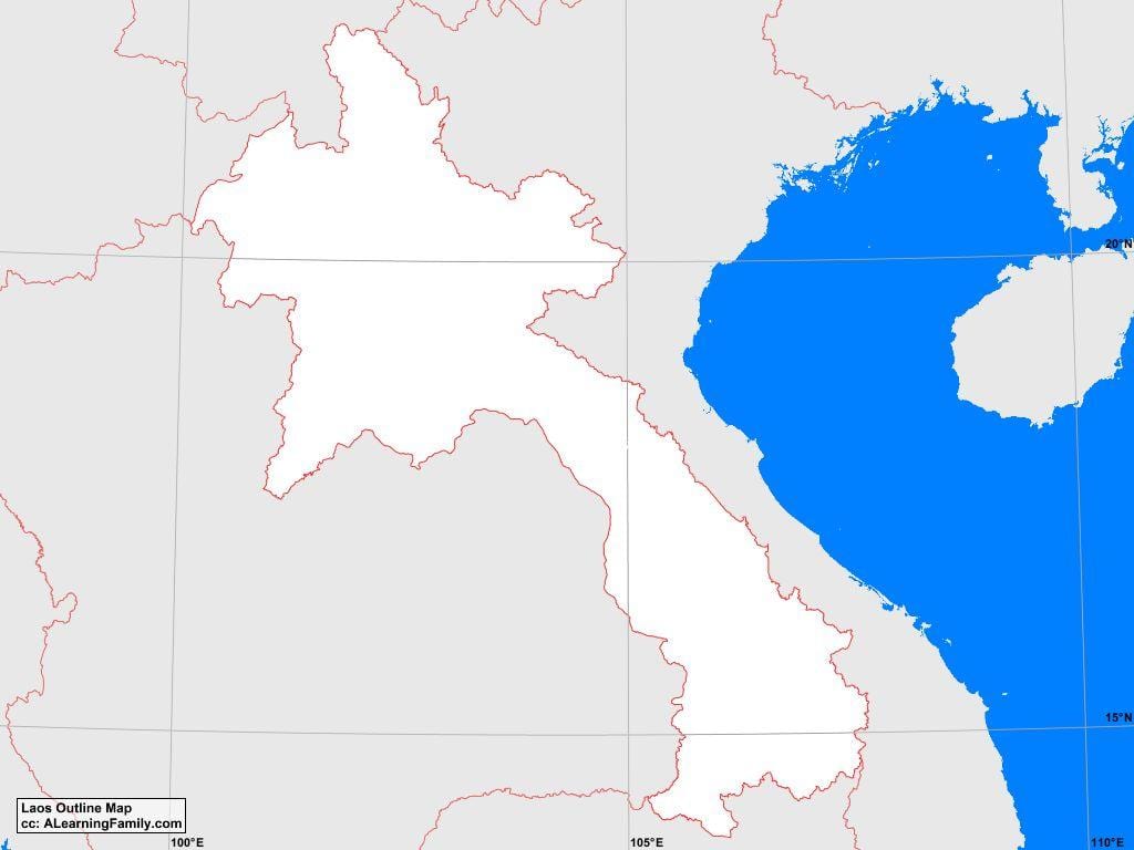 Žemėlapis laosas kontūro