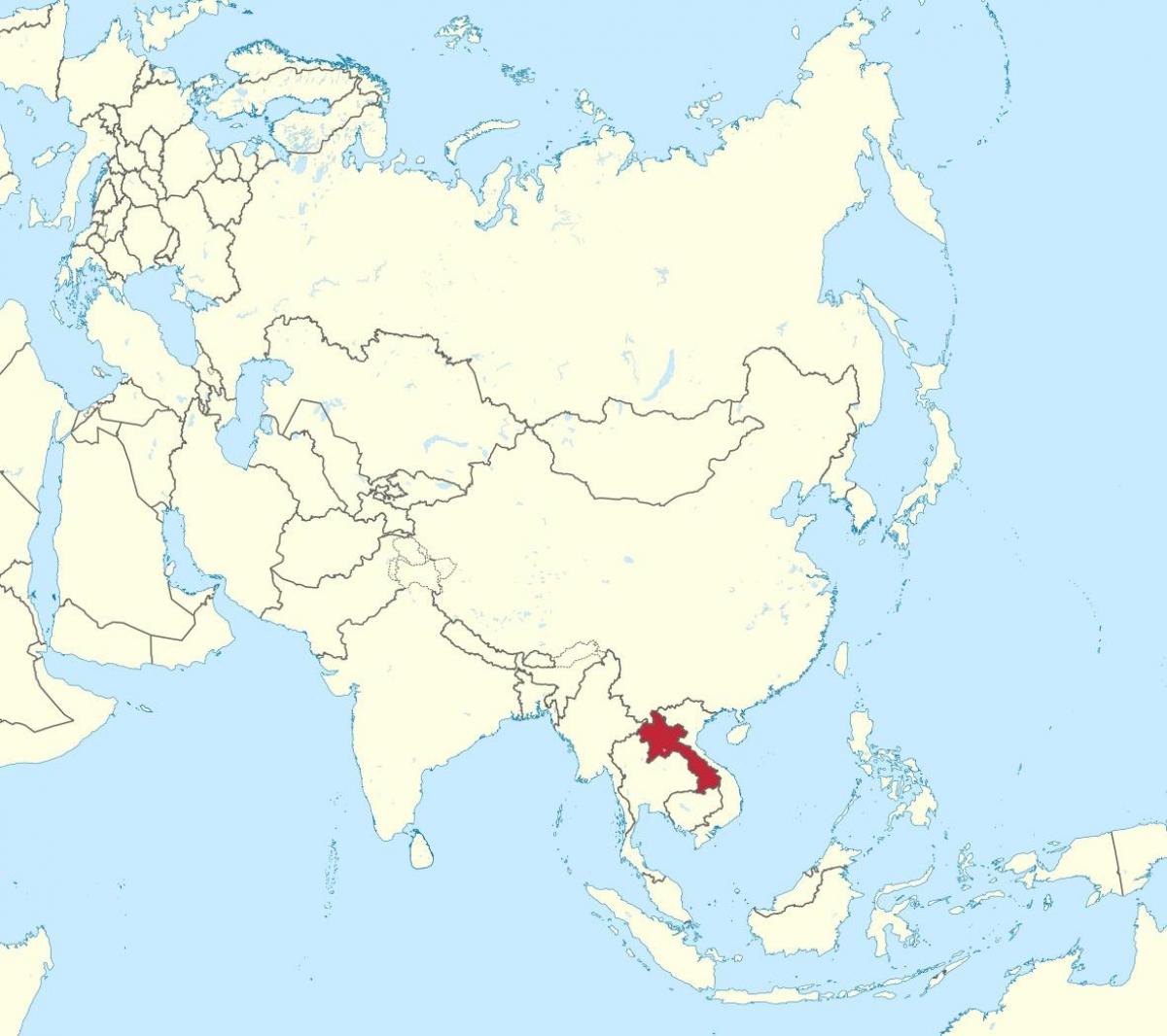 Žemėlapis laosas azijoje
