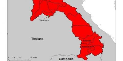 Žemėlapis laosas maliarija 