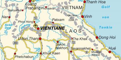 Oro uostai, laosas žemėlapyje