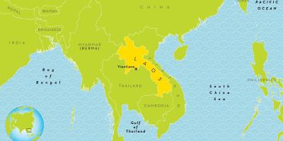 Laosas vietą pasaulio žemėlapyje