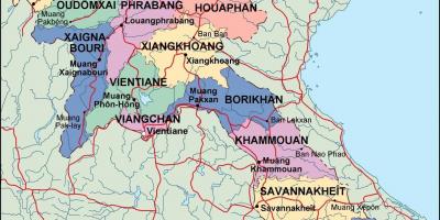 Laosas politinį žemėlapį