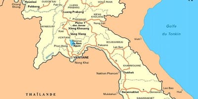 Žemėlapis pietų laose