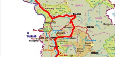 Žemėlapis savannakhet laosas